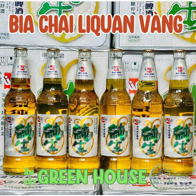 [CHỈ DÀNH CHO SHIP HỎA TỐC]  1 thùng 12 chai 500ml bia Liquan Vàng Trung Quốc