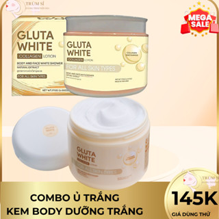 Kem ủ Trắng Da Gluta White Thái Lan hũ đại 600gr không bết dính, siêu thấm, siêu trắng (full tem chính hãng)