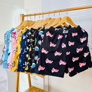 Quần short thun lạnh hoạt hình có túi cho nam và nữ từ 38-80kg