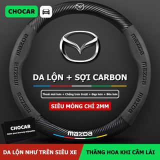 [MAZDA] Bọc Vô Lăng Mazda Da Lộn Sợi Carbon; Bọc Vô Lăng Xe Ô Tô Mazda 2, Mazda 3, Mazda 6, CX3, CX30, CX5, CX8