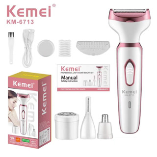 Máy Cạo Lông Toàn Thân Chuyên Nghiêp 4 In 1 Kemei Km 6713