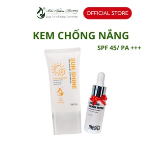 Kem Chống Nắng SPF45/PA+++ Bảo Vệ Da, Nâng Tone, Không Bết Rít, Kem Vật Lý Lai Hóa Học Sun Shine 50Gr | Mộc Thiên Hương