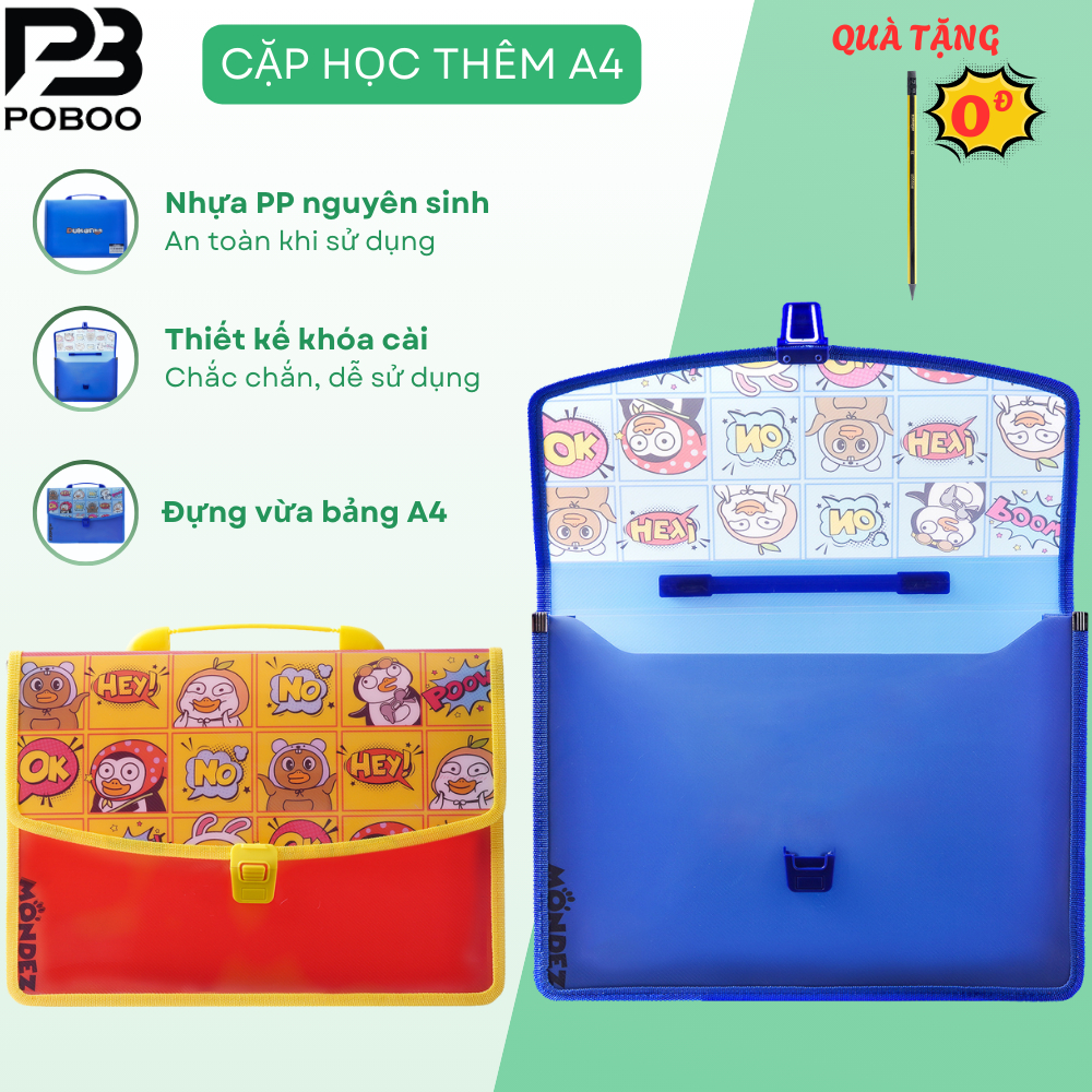 Cặp Học Thêm Mondez Cặp Đi Học, Cặp 2 Ngăn Cho Bé Túi Đi Học Thêm Dễ Thương Siêu Bền An Toàn Cho Học