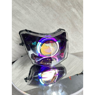  Pha Đèn Wave Độ Sẵn Bi KENZO S600  Lắp Wave 50-1 00-110 Cố Định Pas Bi Vòng 3D Đổi Màu,Mắt Quỷ Đổi Màu Bảo Hành 24 Tháng 