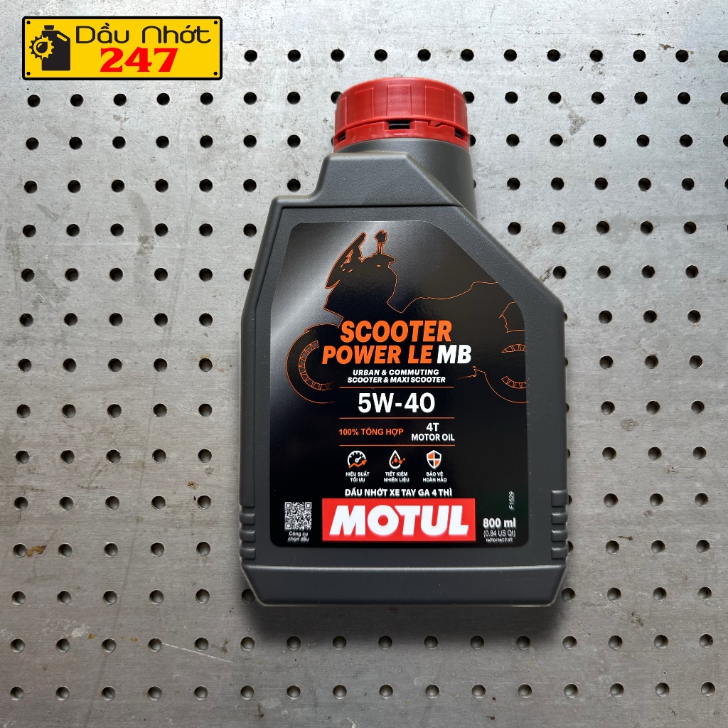 Dầu nhớt xe tay ga Motul Scooter Power LE 5w40 800ml
