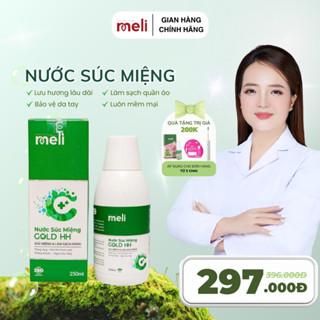 (MUA 3 TẶNG 1) Nước Súc Miệng Gold Hoàng Hường Meli Healthy Care Ngăn Ngừa Sâu Răng, Kháng Khuẩn, Trắng Răng 250ml