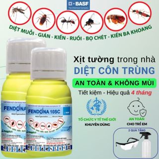 Combo Thuốc xịt chống muỗi, gián, kiến ba khoang, ruồi FENDONA 10SC 50ml không mùi dùng trong nhà an toàn