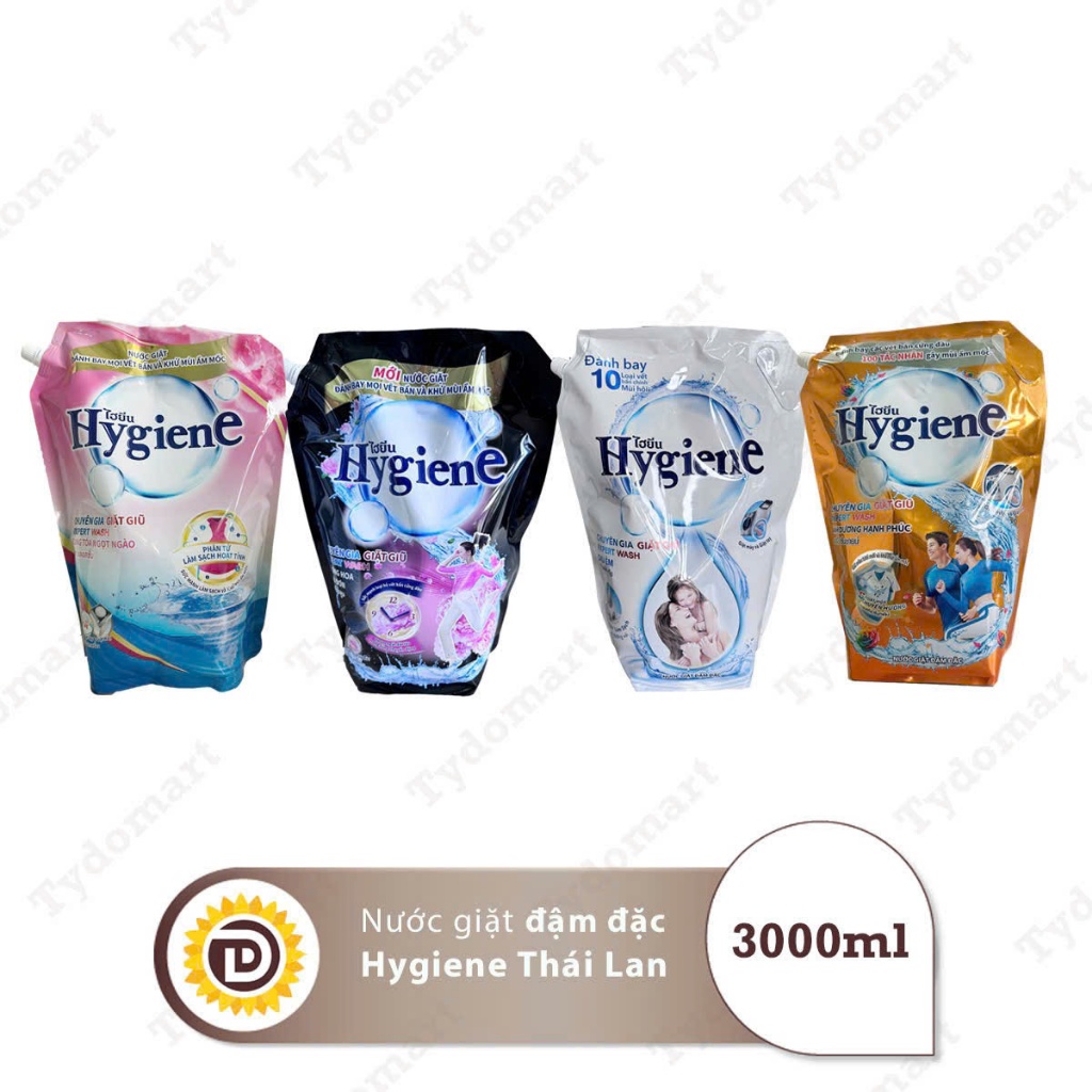 (Túi 3L) Nước Giặt Đậm Đặc Hygiene Thái Lan Túi Lớn 3000ml Làm Sạch | BigBuy360 - bigbuy360.vn