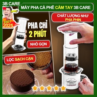 Máy pha cà phê espresso 3B Care R21 chuẩn vị cafe với bộ ép kín khí, phin pha cà phê chịu nhiệt c