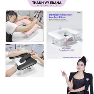 Gối kê tay làm nail đệm da cao cấp có thể điều chỉnh cao thấp [THANH VY EDANA]