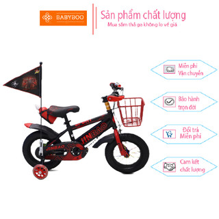  Xe đạp Jinbao địa hình kèm mũ + bình nước cho bé size 12-16 có bánh phụ đi kèm 
