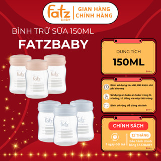  Bình Trữ Sữa Mẹ FATZ BABY 150ml FB0120N by BeCon vật liệu PP an toàn  có nắp rời để gắn núm ty  