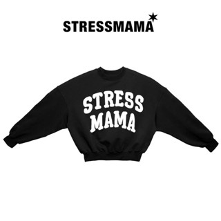 [LOCAL BRAND] Áo sweater Stressmama logo thêu xù tay lỡ form boxy vải Cotton - Thời trang nam nữ Unisex Streetwear SSMA