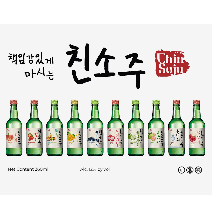 NƯỚC ÉP SOJU LÊN MEN ĐỦ VỊ CHÍNH HÃNG 360ml