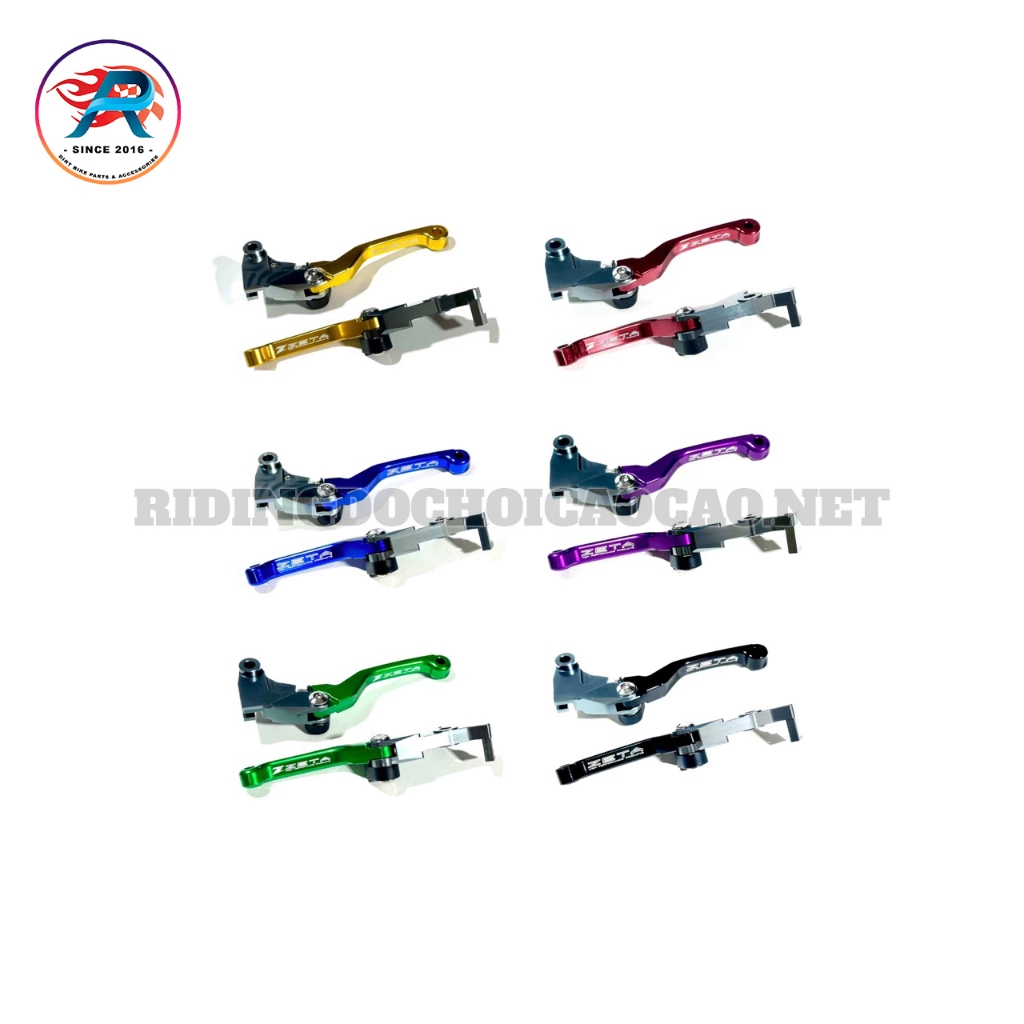 Tay Côn + Thắng KLX150 KLX250 KLX230 CNC chống gãy Zeta | Folding Levers Zeta (rep)