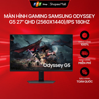 Màn hình Gaming Samsung Odyssey G5 LS27DG502EEXXV/27inch QHD (2560x1440)/IPS 180Hz Có thể xoay Màn