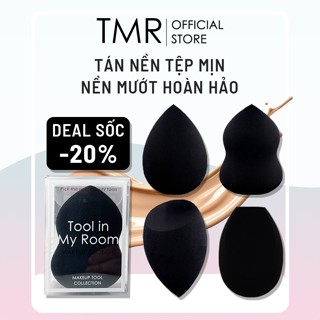 Mút Trang Điểm TMR Black chất liệu bông mút trang điểm tạo lớp nền căng bóng tự nhiên