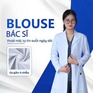 Áo Blouse Bác Sĩ Tay Ngắn, Tay Dài Nữ Thương Hiệu Medstore