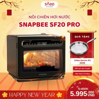Nồi Chiên Không Dầu Kèm Hấp Snapbee SF20 Pro , Lòng nồi và phụ kiện INOX 304, Dung tích 20L, Lồng tự đảo 360°