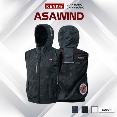 Áo điều hoà gile thời trang rời không pin quạt KENKO Asawind vải gió mát lạnh