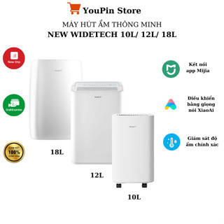 Máy hút ẩm thông minh NEW WIDETECH 10L 12L 16L 18L, Vino 16L, 20L kết nối Wifi app MiHome -BH 6tháng