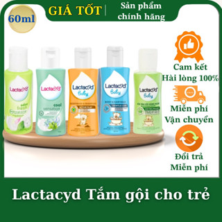 Sữa tắm gội Lactacyd Milky 60ml Cho Bé,Giảm Rôm Sẩy,Hăm Cho Bé sơ sinh và trẻ nhỏ