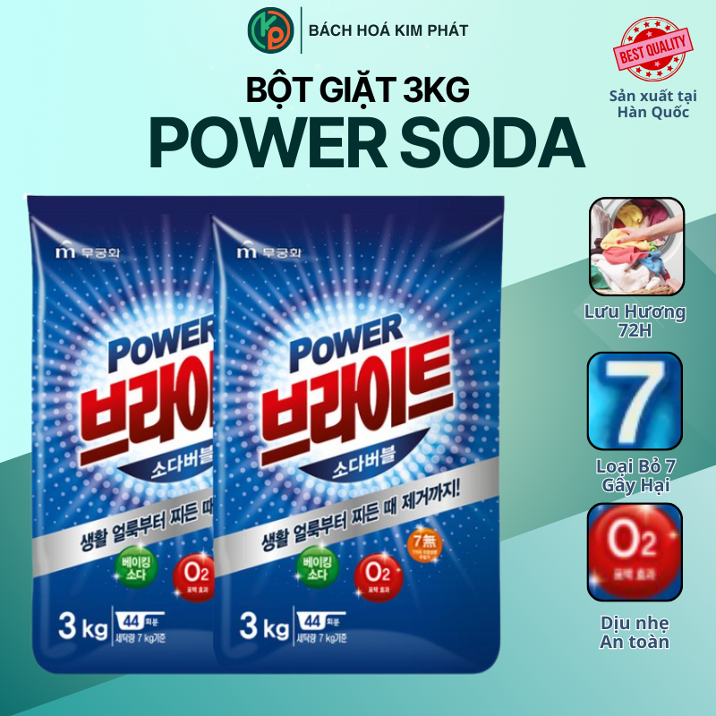 Bột Giặt Quần Áo Hàn Quốc, Bột Giặt Tẩy Trắng Banking Soda MUKUNGHWA, Bột Giặt Trắng Sáng, Khử Mùi H