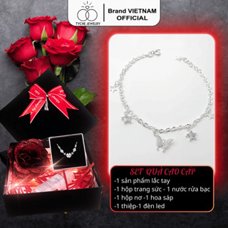 Lắc tay bạc nữ Tyche Butterfly sang trọng, vòng tay thanh lịch phù hợp đeo đi học,đi chơi,di làm TYCHE JEWELRY