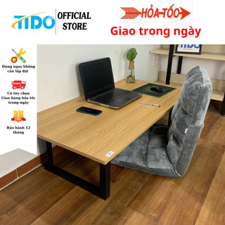  Chỉ giao hỏa tốc HCM   Đã lắp sẵn  Bàn làm việc ngồi bệt TIDO thiết kế chân chữ U gấp gọn chống rung lắc 