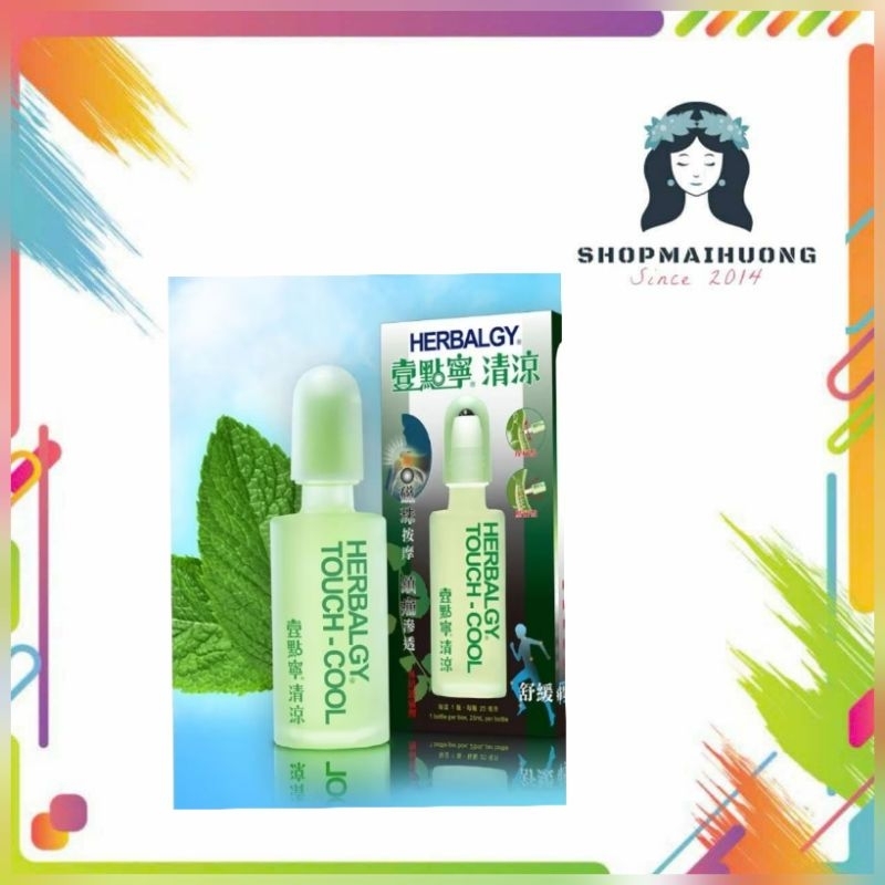 Dầu bi lăn Herbalgy Touch Cool 25ml, 5ml