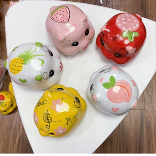 Heo đất bát tràng size bé mini tiết kiệm vàng - trang trí - decor bàn làm việc, tủ sách