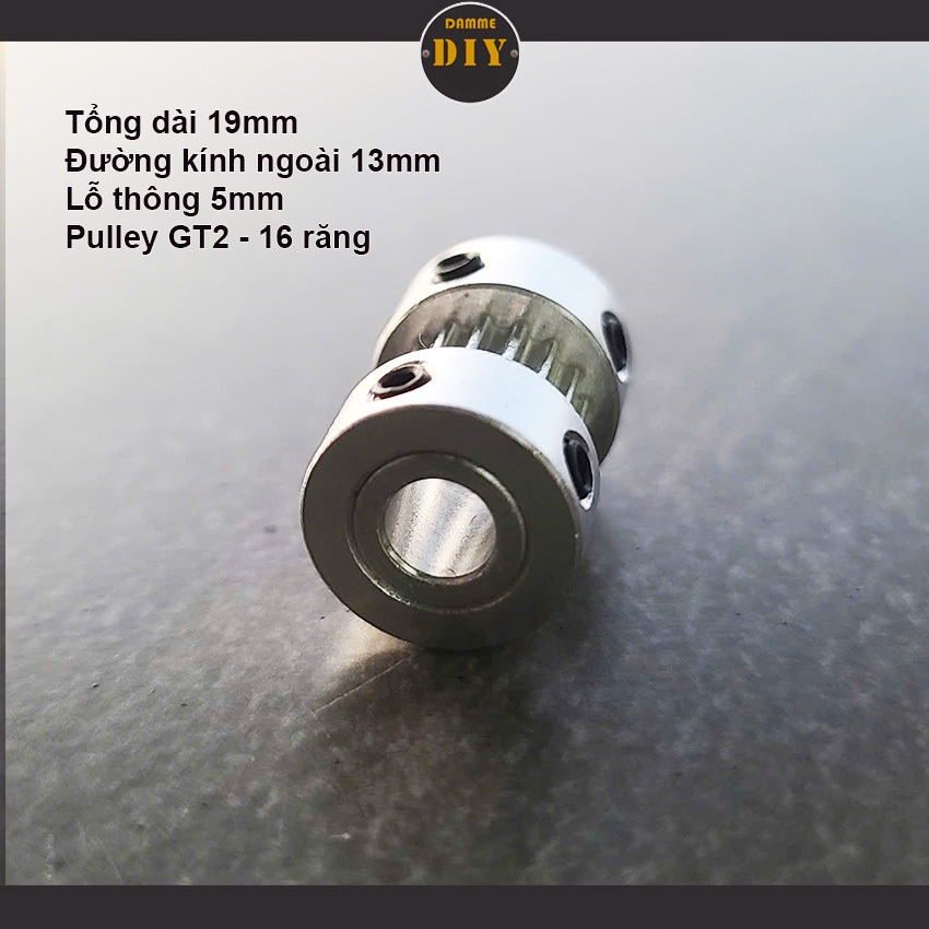 Pulley GT2 nối 2 đầu trục 5mm
