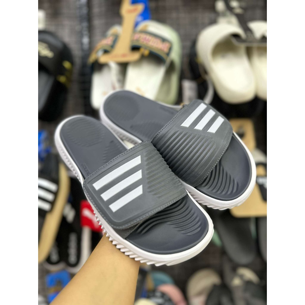 [CHÍNH HÃNG] Dép quai ngang ADIDAS ALPHA BOUNCE 2.0 White Core Grey