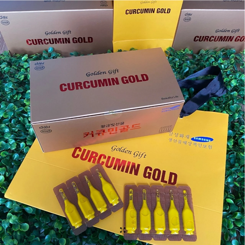 Tinh nghệ Nano Curcumin Gold Golden Gift hộp 100 ống x2ml