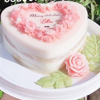 combo 3 khuôn silicon hoa tim lớn,cành lá hồng và hồng mã Hh6