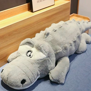 Gấu bông cá sấu lông xù, gối ôm cá sấu size 1M9, siêu to khổng lồ (Kho gấu Đức Thơm)