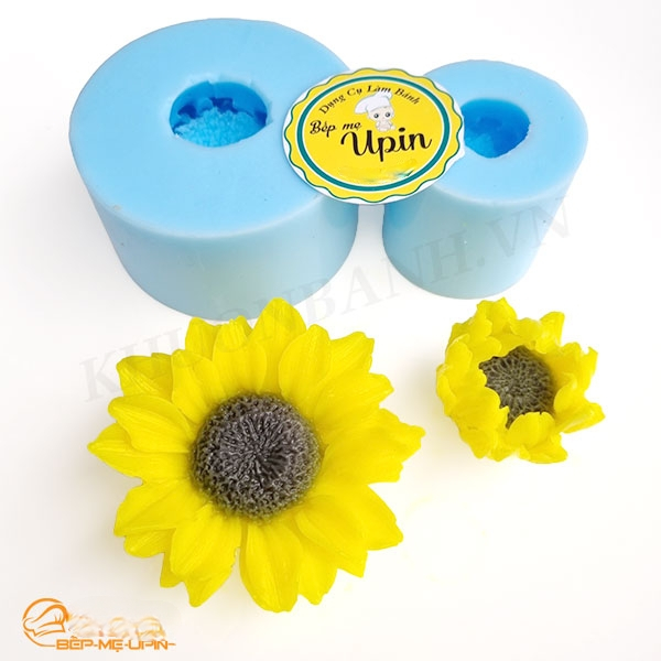 Set 2 khuôn silicon hướng dương to nhỏ 4d mã hd47