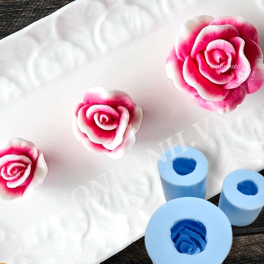 Combo 3 khuôn silicon hoa hồng mã D17 D18 D19