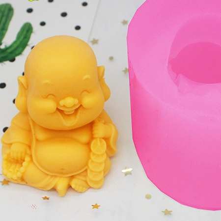 Khuôn silicon tượng ông di lặc / phật may mắn