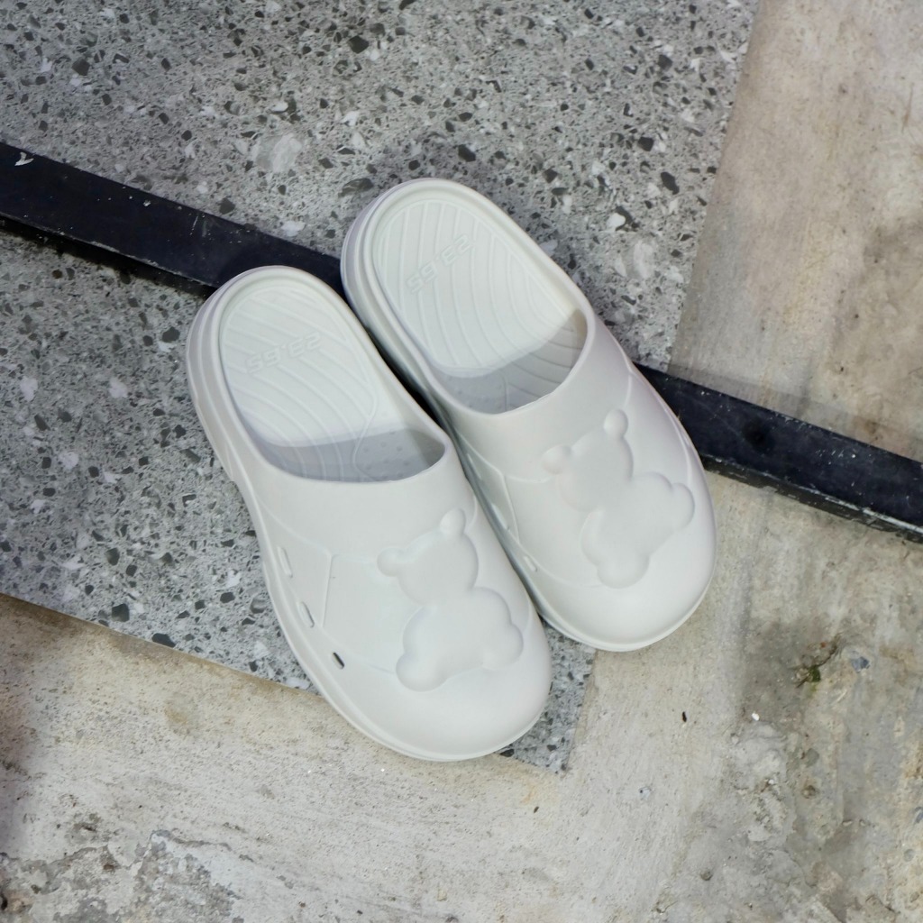 [Chính Hãng] Dép Sục 23.65 Hàn Quốc - Con Gấu - Xám - Code: 50039-G03