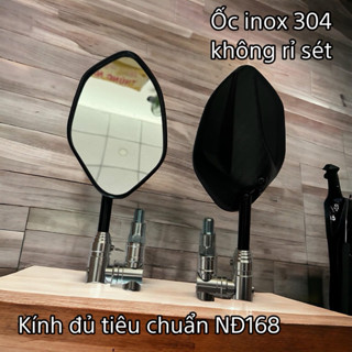 kính xoay Gương xoay 360 độ gắn mọi loại xe tặng kèm chân đôn ( lắp sẵn + Ốc Inox )