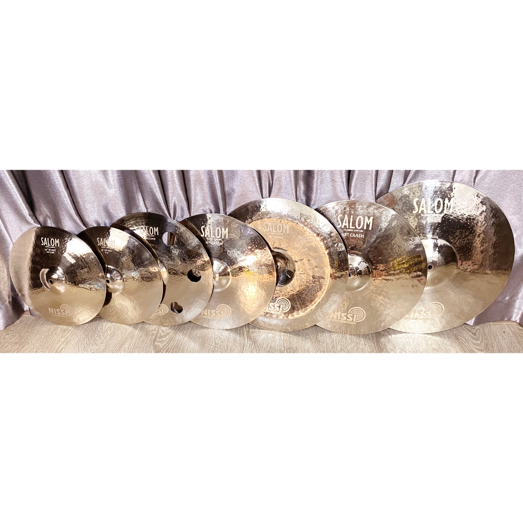 Bộ Cymbal Nissi SALOM Sets 7 Hi-hat 14", Crash 16", Ozone 16", Crash 18", China 18", Ride 20"