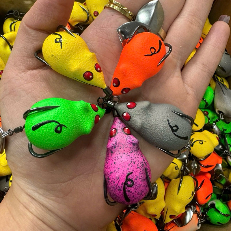 Chuột hơi LK HOÀ phiên bản mới chuột trơn 2 thìa xoay thu hút cá SHOP ĐỒ CÂU LURE 99