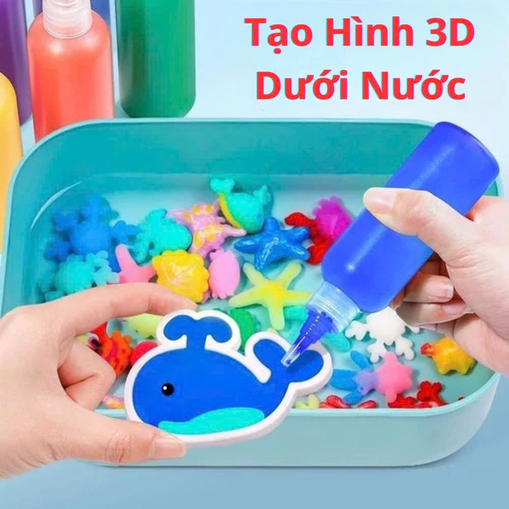 Đồ chơi sáng tạo cho bé đồ chơi tạo hình dưới nước thạch sticker slam đồ chơi đầy đủ phụ kiện kèm kh