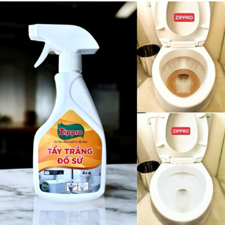  Nước Tẩy Rửa Làm Trắng Đồ Dùng Bằng Sứ ZIPPRO - Vệ Sinh Bồn Cầu Bồn Tắm Lavabo - Sạch Ngay Sau 1 lần chà. 