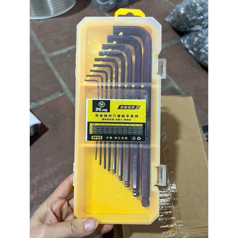 bộ lục giác nâu 9ct cao cấp ( hộp nhựa)