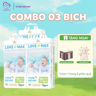 [Combo 3 Bịch] Tã Bỉm Love Max Tặng Quà, Bỉm Dán/Quần Cho Bé Full Size