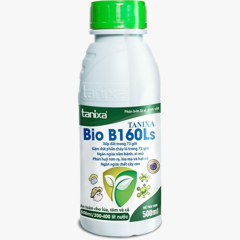 Bio B160SL Vi Sinh Chai 500ml Tanixa Xốp đất trong 72 giờ, Gặm đứt phần cháy lá trong 72 giờ, Ngăn n