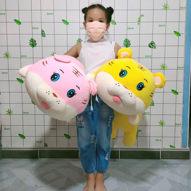 [TẶNG GẤU BÔNG BÌNH SỮA] HỔ ÔM GẤU BÔNG HỔ NẰM CHO BÉ CAO CẤP VẢI MINISO MỀM MỊN CO GIẢN