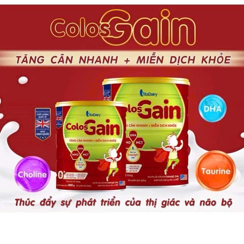 (TICH XU) SỮA COLOS GAIN LON 800G